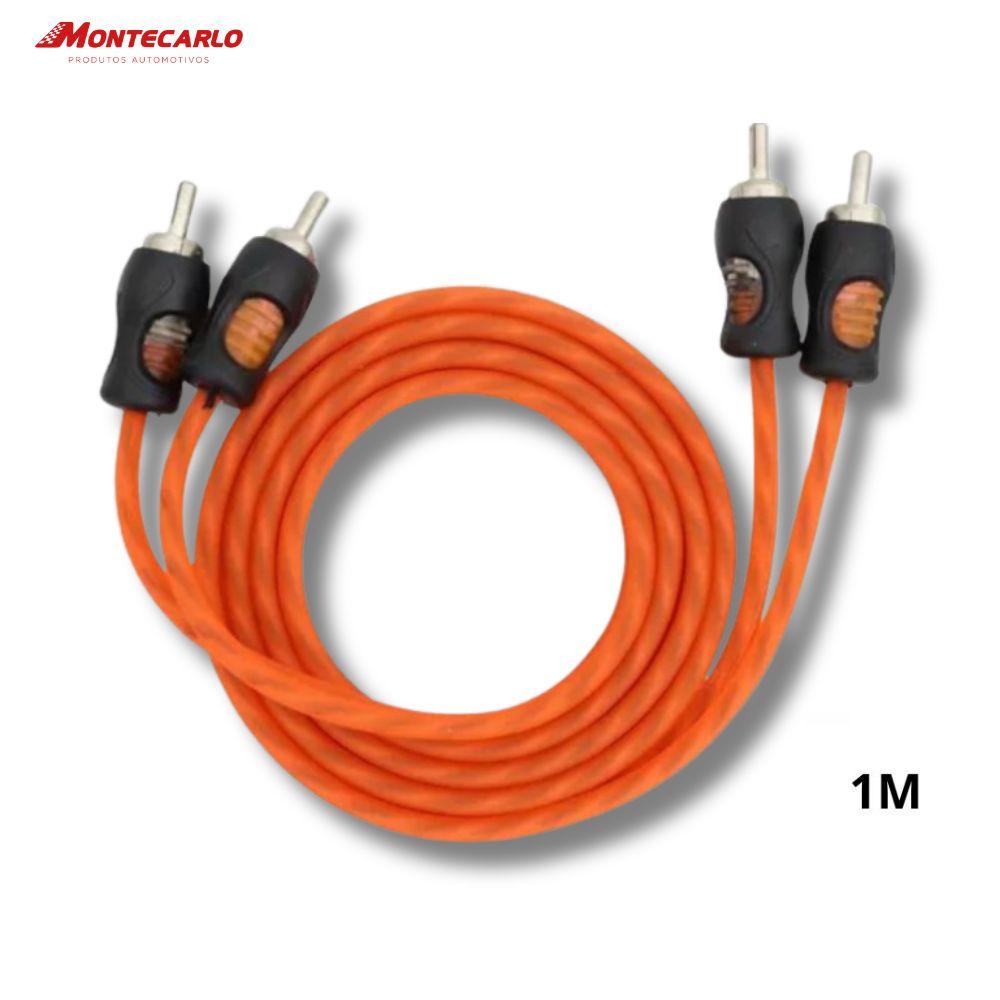 CABO RCA 1M 5MM PLUG R BLINDADO LARANJA