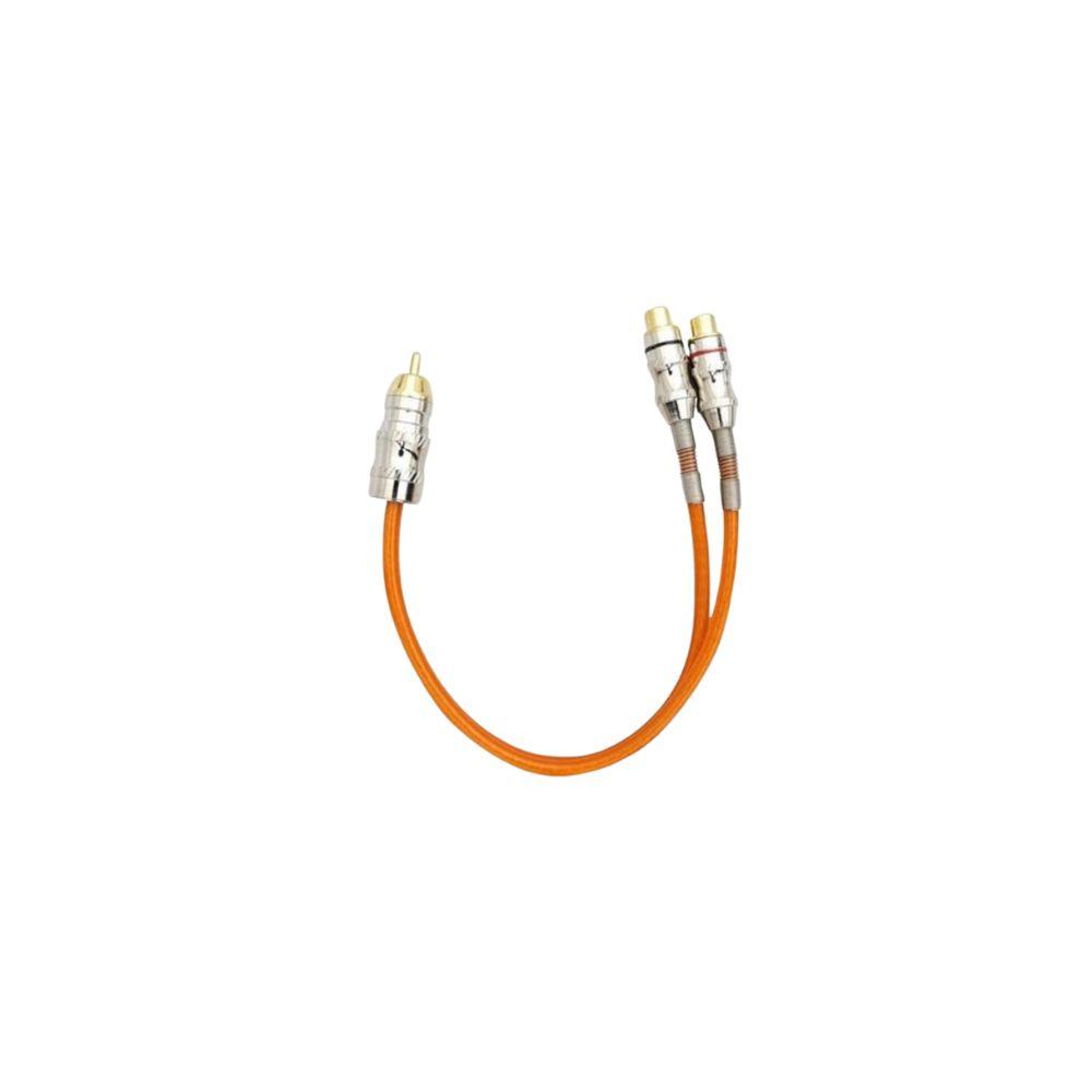 CABO RCA Y 2F/1M 5MM PLUG R 28CM OURO BLINDADO LJ