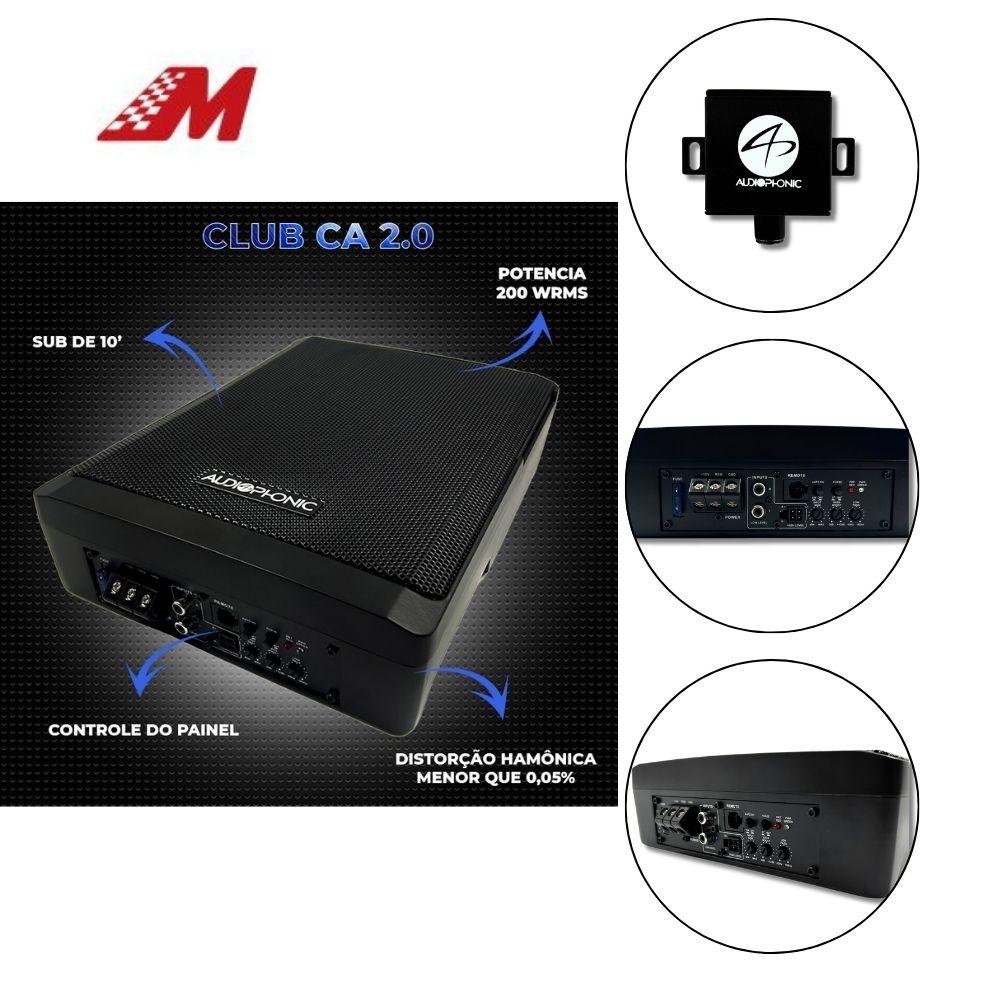 CAIXA AMPLIFICADA SELADA SLIM 10" 200W RMS