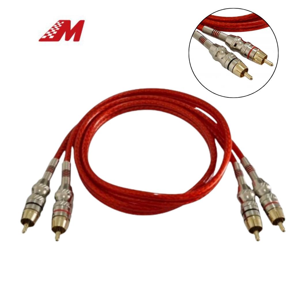 CABO RCA 1M 5MM PLUG R OURO TRIPLA BLINDAGEM VM