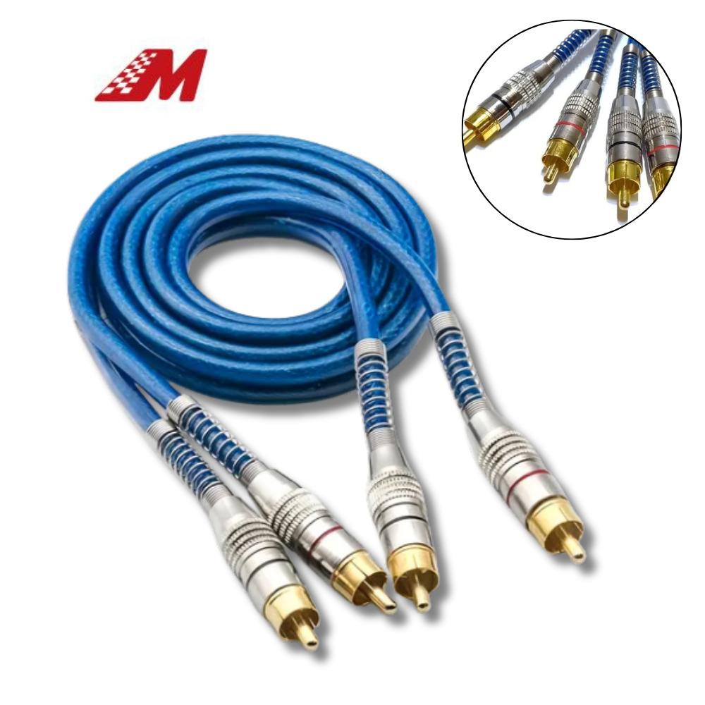 CABO RCA 1M 5MM PLUG R METAL TRIPLA BLINDAGEM AZ