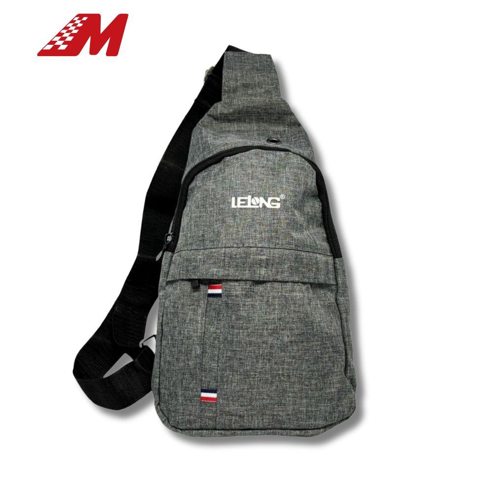 BOLSA TRANSVERSAL SHOULDER BAG NYLON CINZA