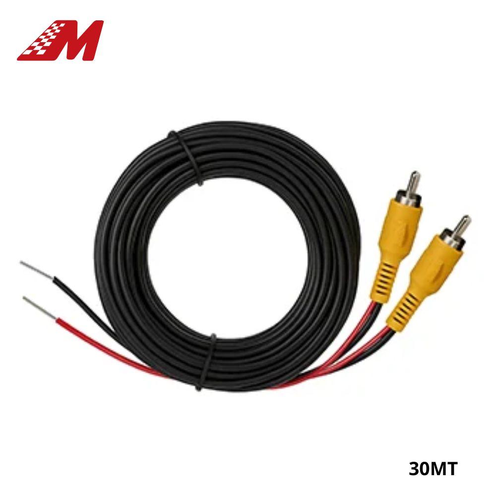 CABO RCA P/CAMERA DE RE 30M COM FIO 20CM 1X1 PRETO