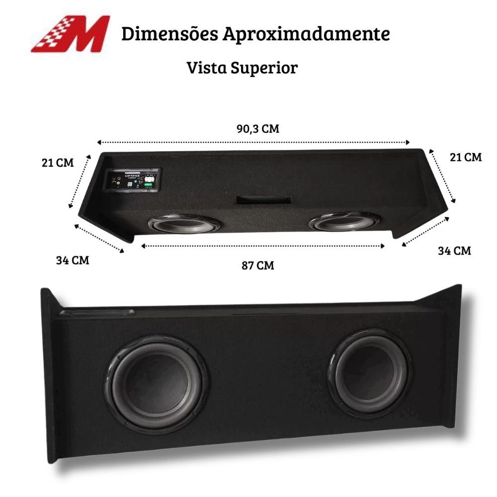 CAIXA AMPLIFICADA 8" 400W RMS 2 SUB GRAVE