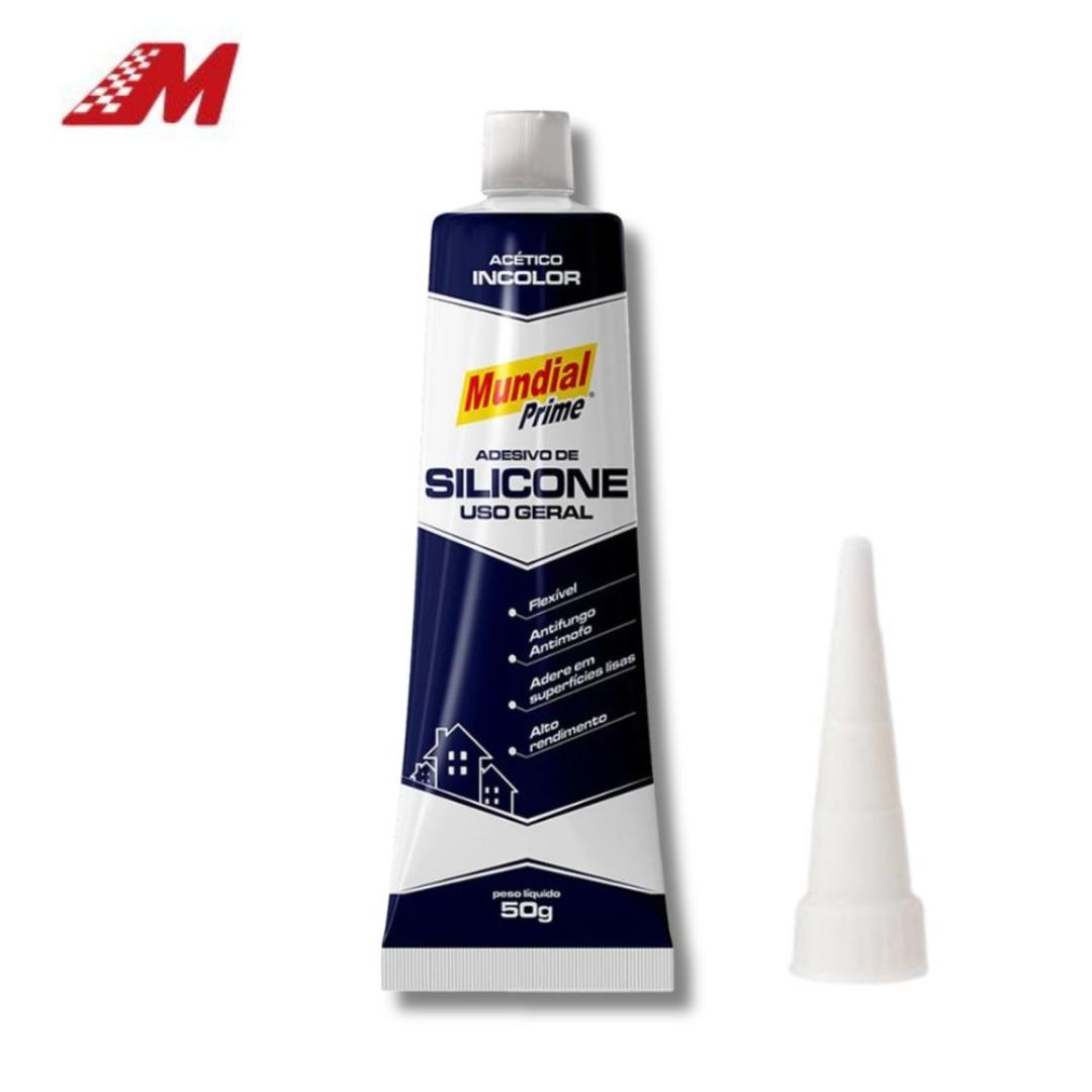 ADESIVO SILICONE USO GERAL INCOLOR ACETICO 50G