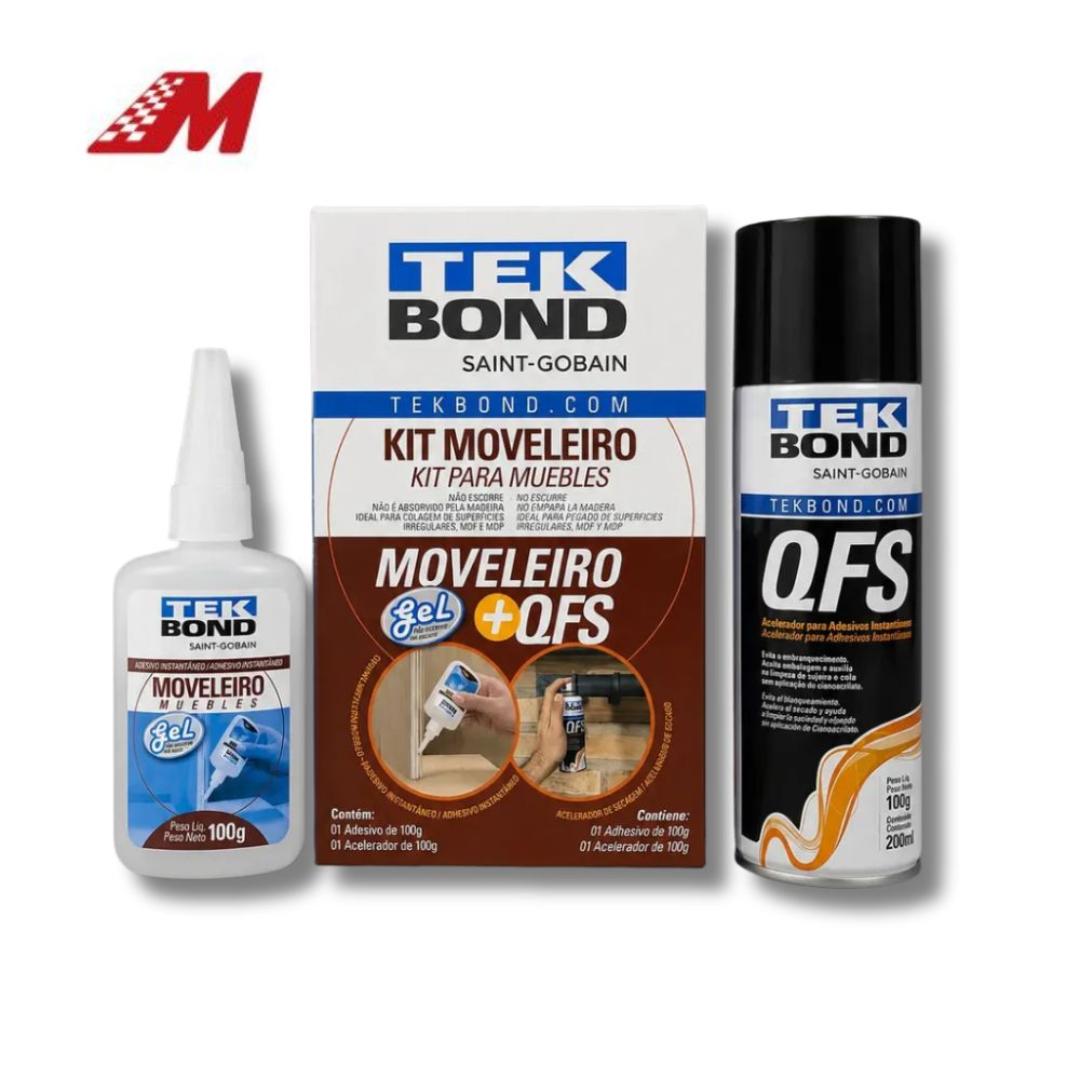 KIT MOVELEIRO COLA GEL 100GR + ACELERADOR QFS 200M