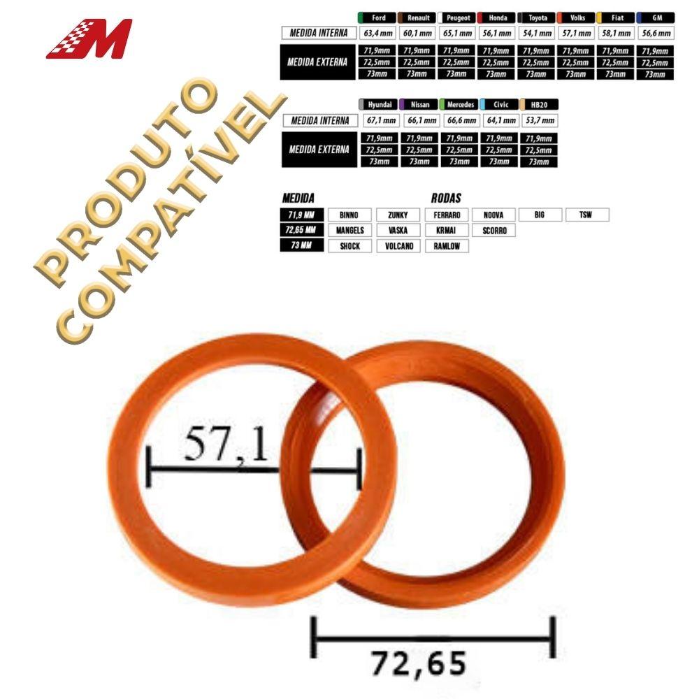 ANEL CENTRALIZADOR 73MM VW LARANJA (4 UN)