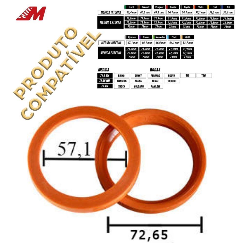 ANEL CENTRALIZADOR 72.5MM VW LARANJA (4 UN)