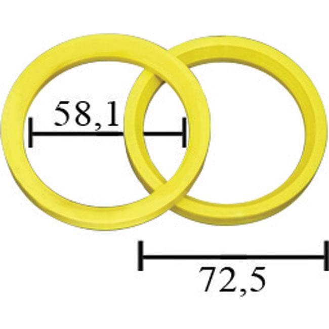 ANEL CENTRALIZADOR 72.5MM FIAT AMARELO (4 UN)