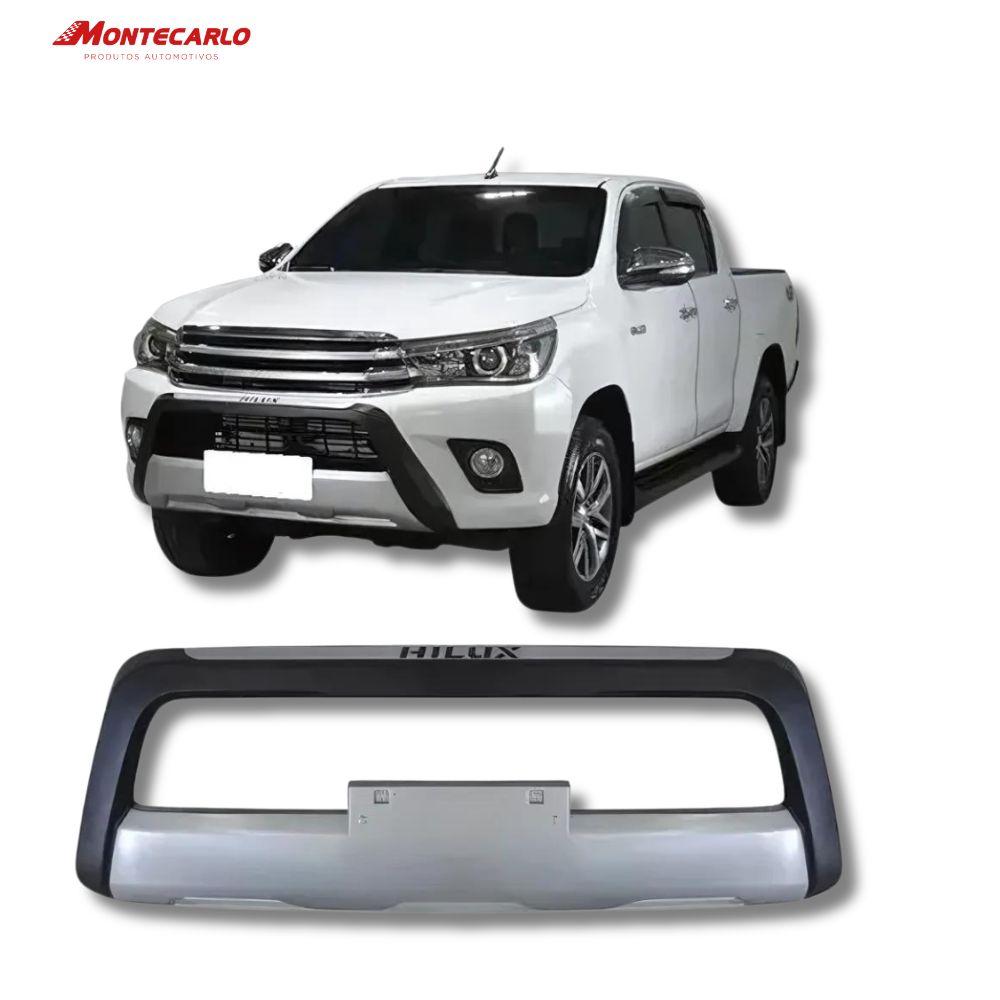 BUMPER HILUX 16/18 CAB DUPLA PRETO C/PRATA