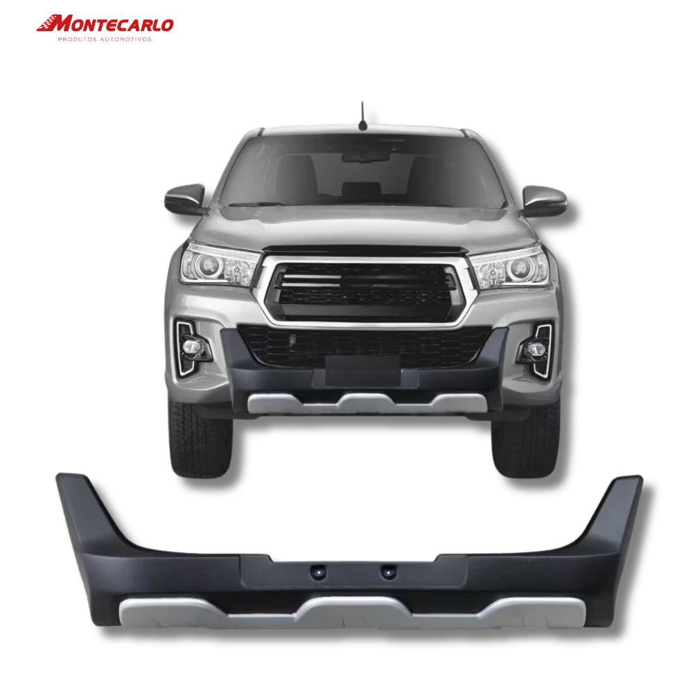 BUMPER HILUX 19/20 CAB DUPLA PRETO C/PRATA