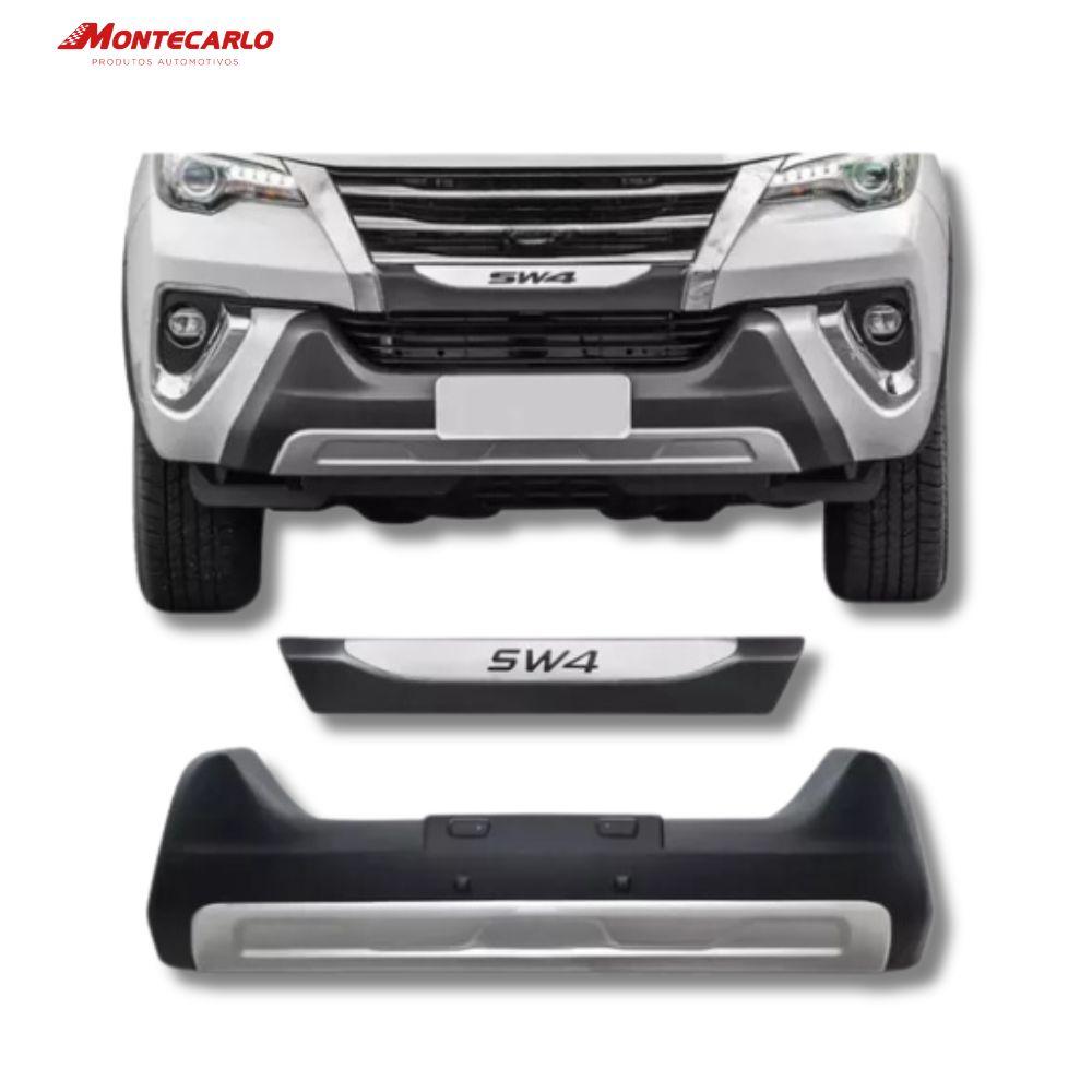 BUMPER HILUX SW4 16/20 PRETO C/PRATA-ALUMINIUM