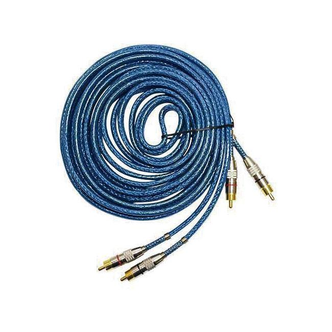 CABO RCA 5M 5MM PROFISSIONAL AZUL TRANCADO