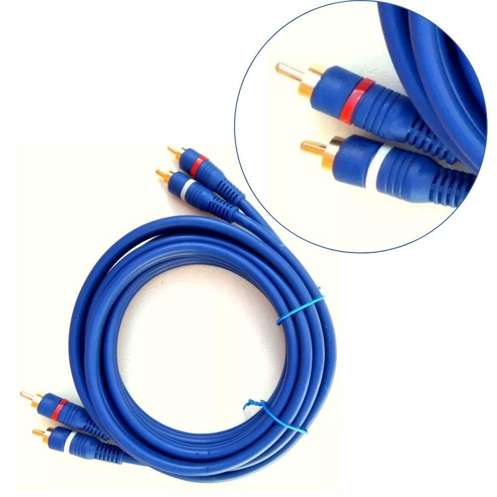 CABO RCA 1.80M 5MM GOLD AZUL