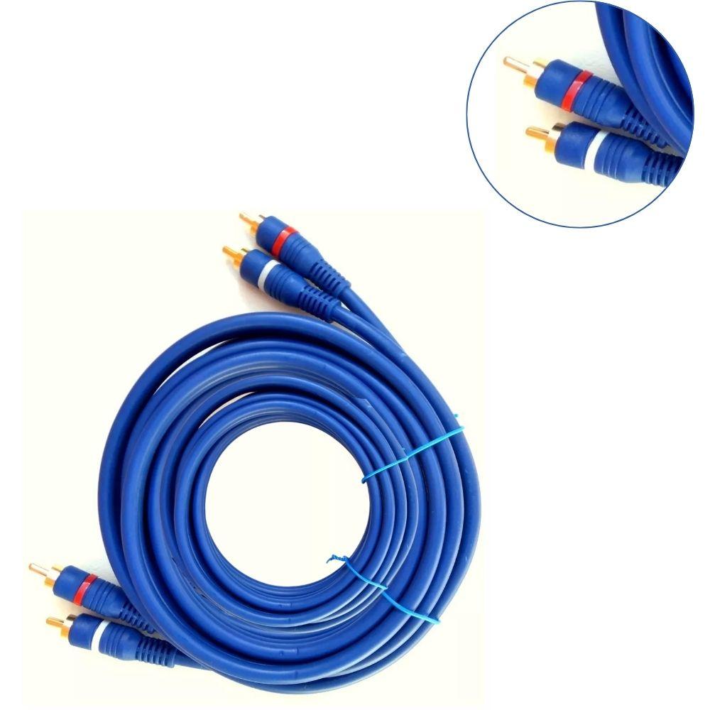 CABO RCA 5M 5MM GOLD AZUL