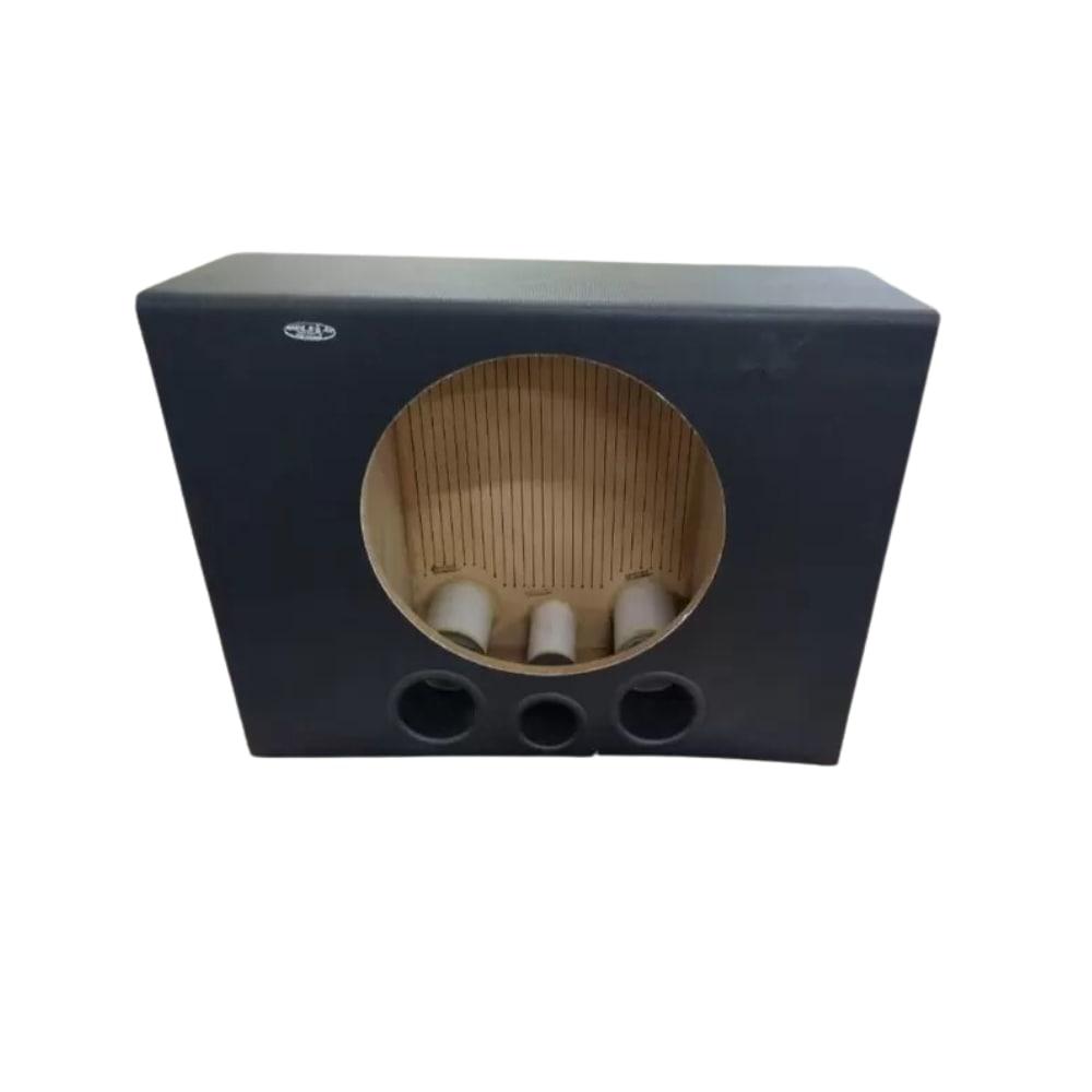 CAIXA ACUSTICA DUTADA PALHETADA 1X18" TRIO DUPLO