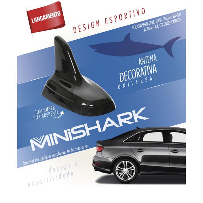 ANTENA DECORATIVA MINI TUBARAO BLACK PIANO
